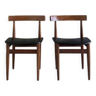 Pair of Scandinavian chairs by Hans Olsen for Frem Rojle - 1960s