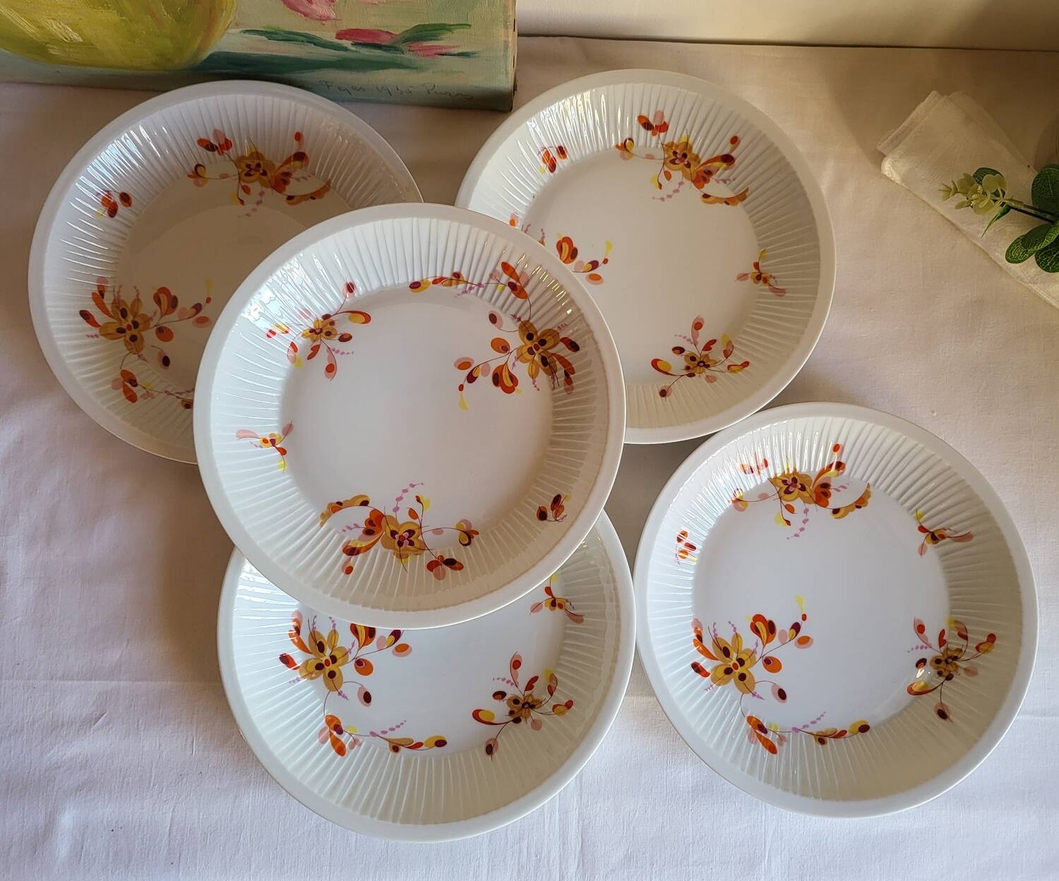 5 Assiettes à Creuses en Porcelaine Haviland France Limoges