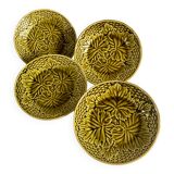 4 plates barbotine Gien