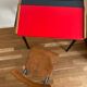 Vintage 1960s school desk with a red Formica top.