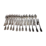 24-piece silver-plated cutlery set with box