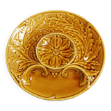 Assiette à artichaut barbotine Gien décor jaune