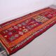 Red Vintage Moroccan Runner Rug 137 x 363 cm - Berber Wool Rug Hallway