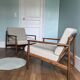 Vintage teak Scandinavian armchair