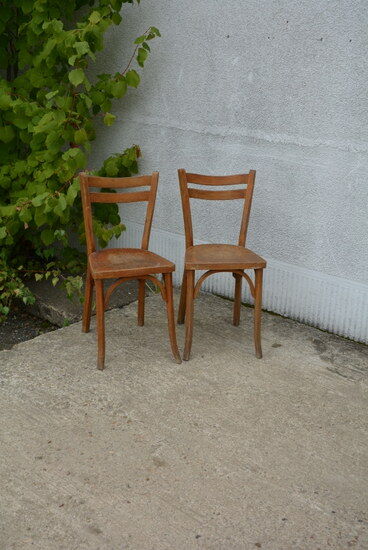 Pair of Baumann bistro chairs