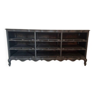Antique sideboard in black painted wood