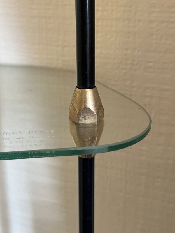 Étagère encoignure, présentoir de magasin par Henry à Lyon vers 1950