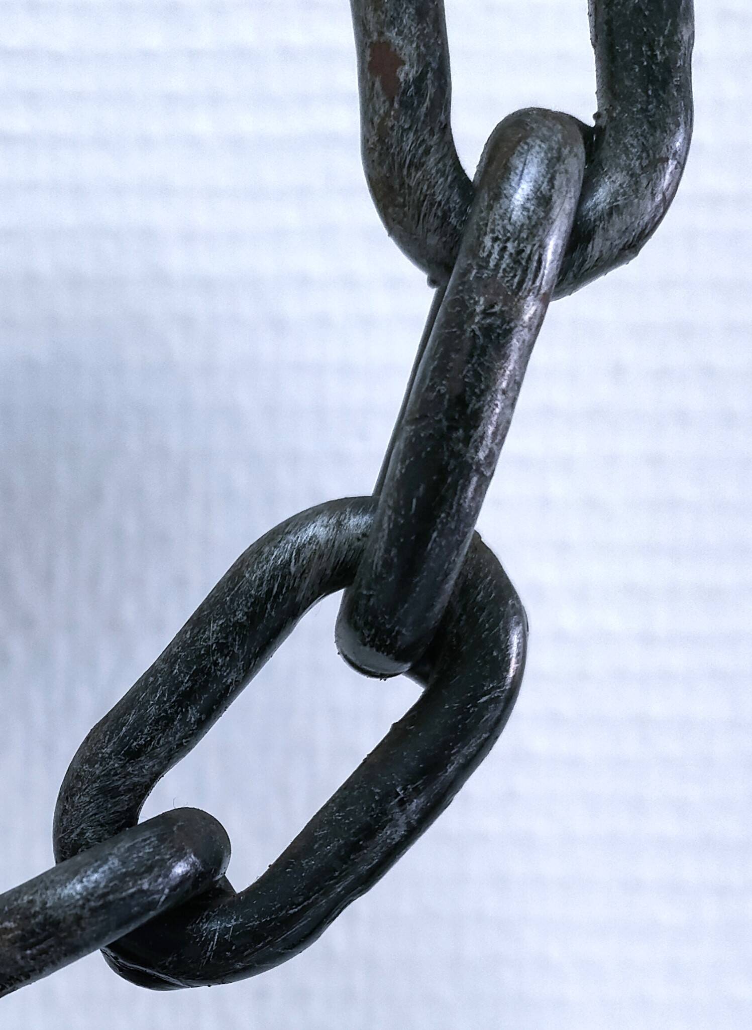 Pair of brutalist 60s metal chain candle holders