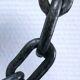Pair of brutalist 60s metal chain candle holders
