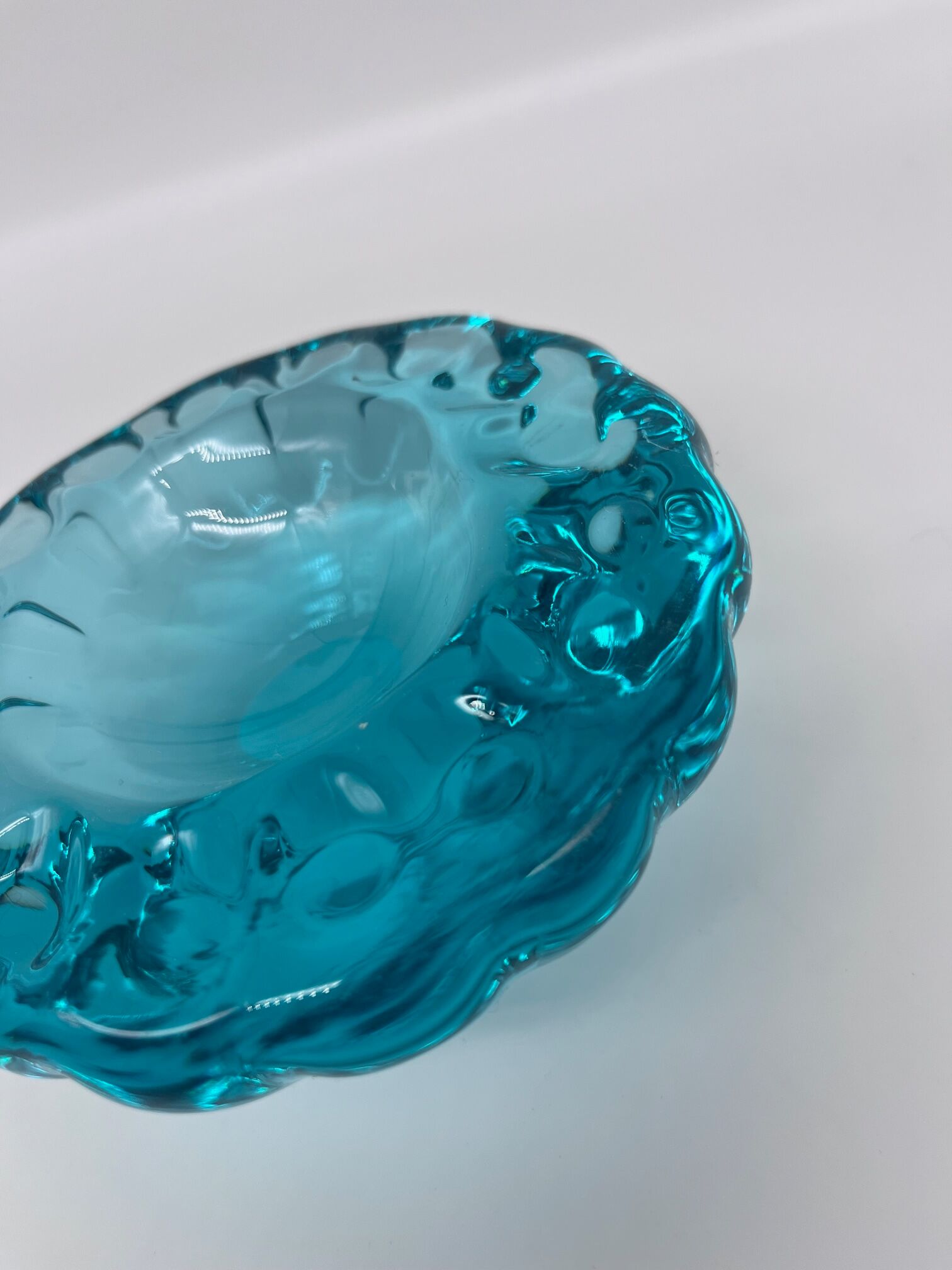 Empty blue crystal pocket
