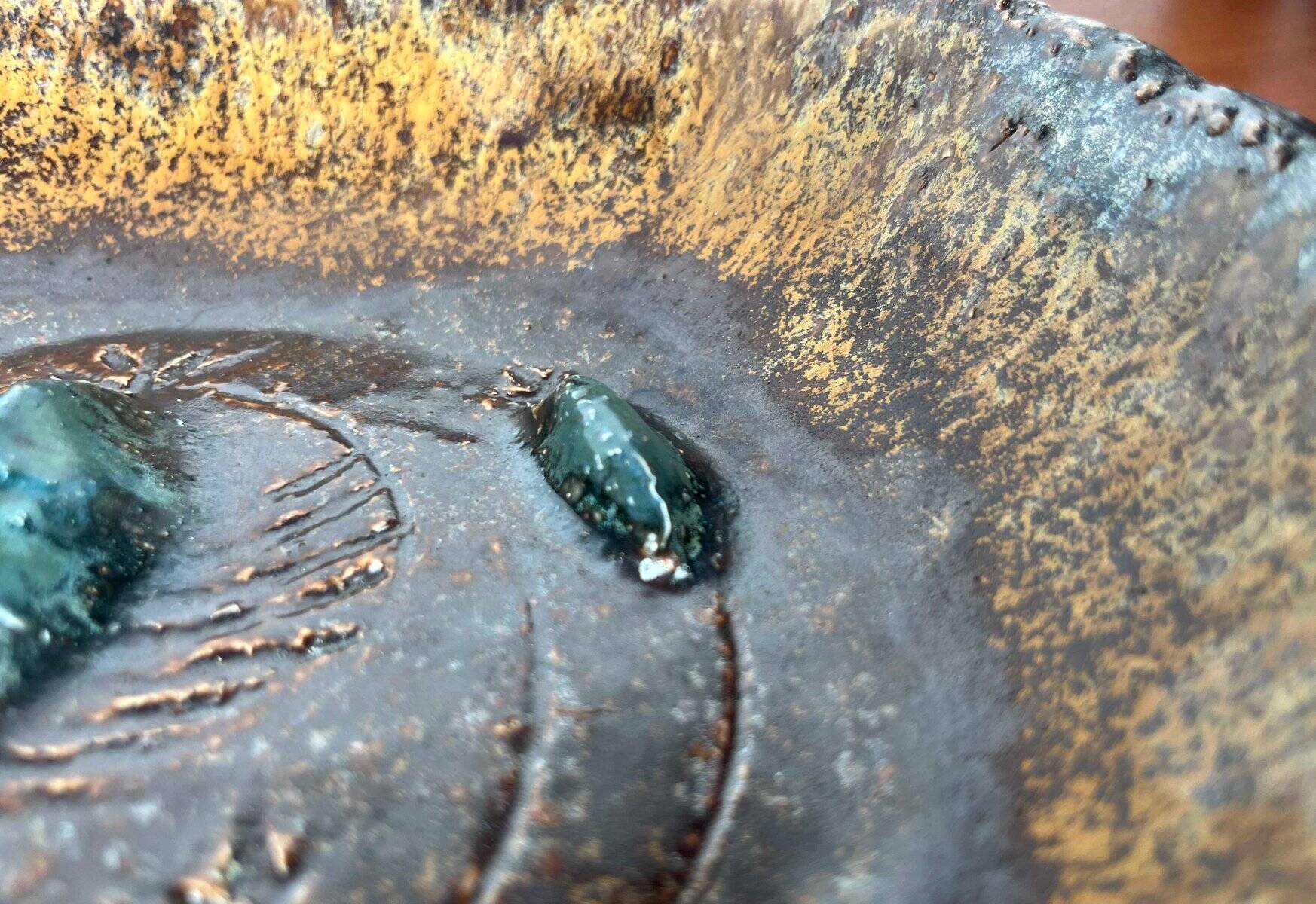 Danish Scandinavian bowl from the mid-century by Clara Helmich, 1960s.