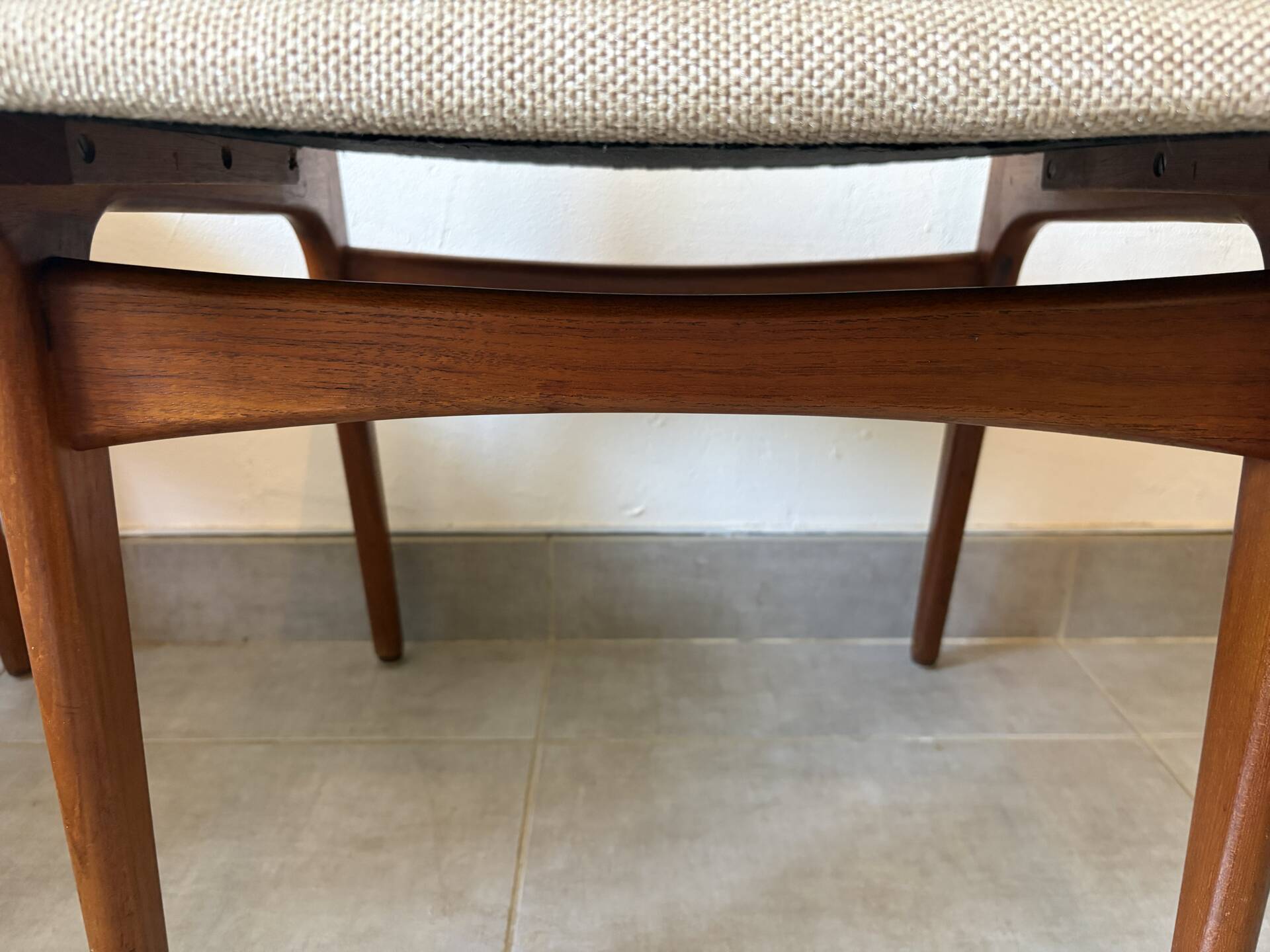 4 Scandinavian teak chairs Samcom Andersen Johannes