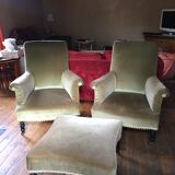 Napoleon lll velvet armchair