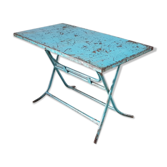 Old metal dining table