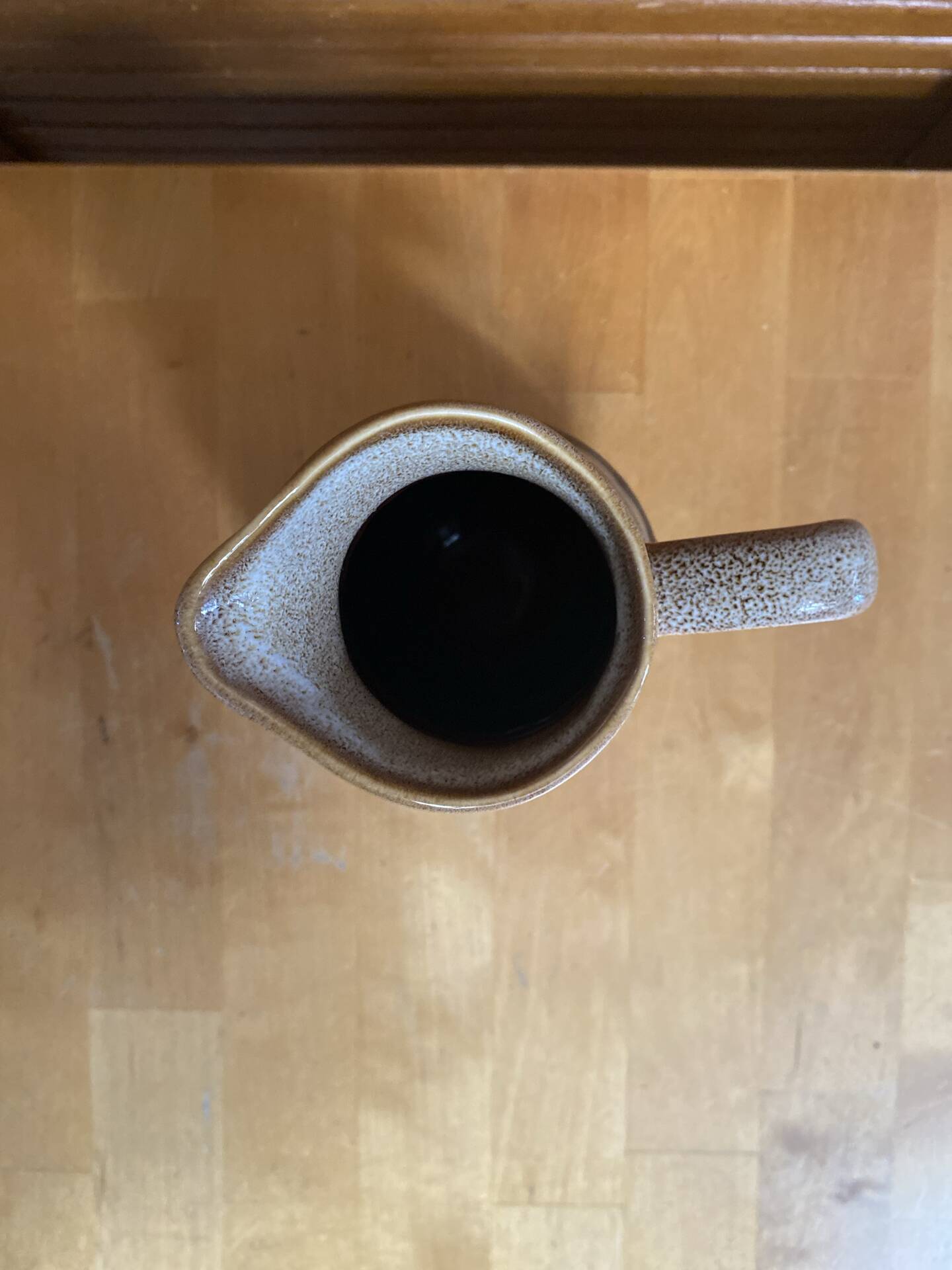 Vintage flamed ceramic barrel-shaped pitcher by revol, 0.5l