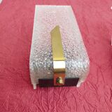 Vintage wall lamps in plexiglass and brass
