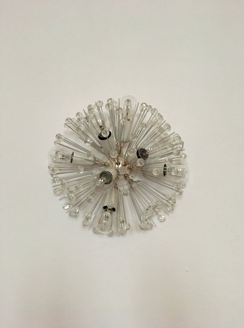 Snowflake wall or ceiling lamp by Emil Stejnar for Rupert Nikoll