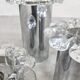 Vintage chrome and glass flower wall sconces