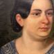 Oil painting on canvas, portrait. Biedermaier artist