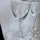 Set of 6 crystal wine glasses engraved 30s