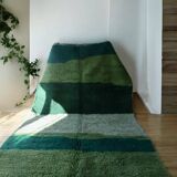 Moroccan green rug woven in natural wool size 250cm×150cm