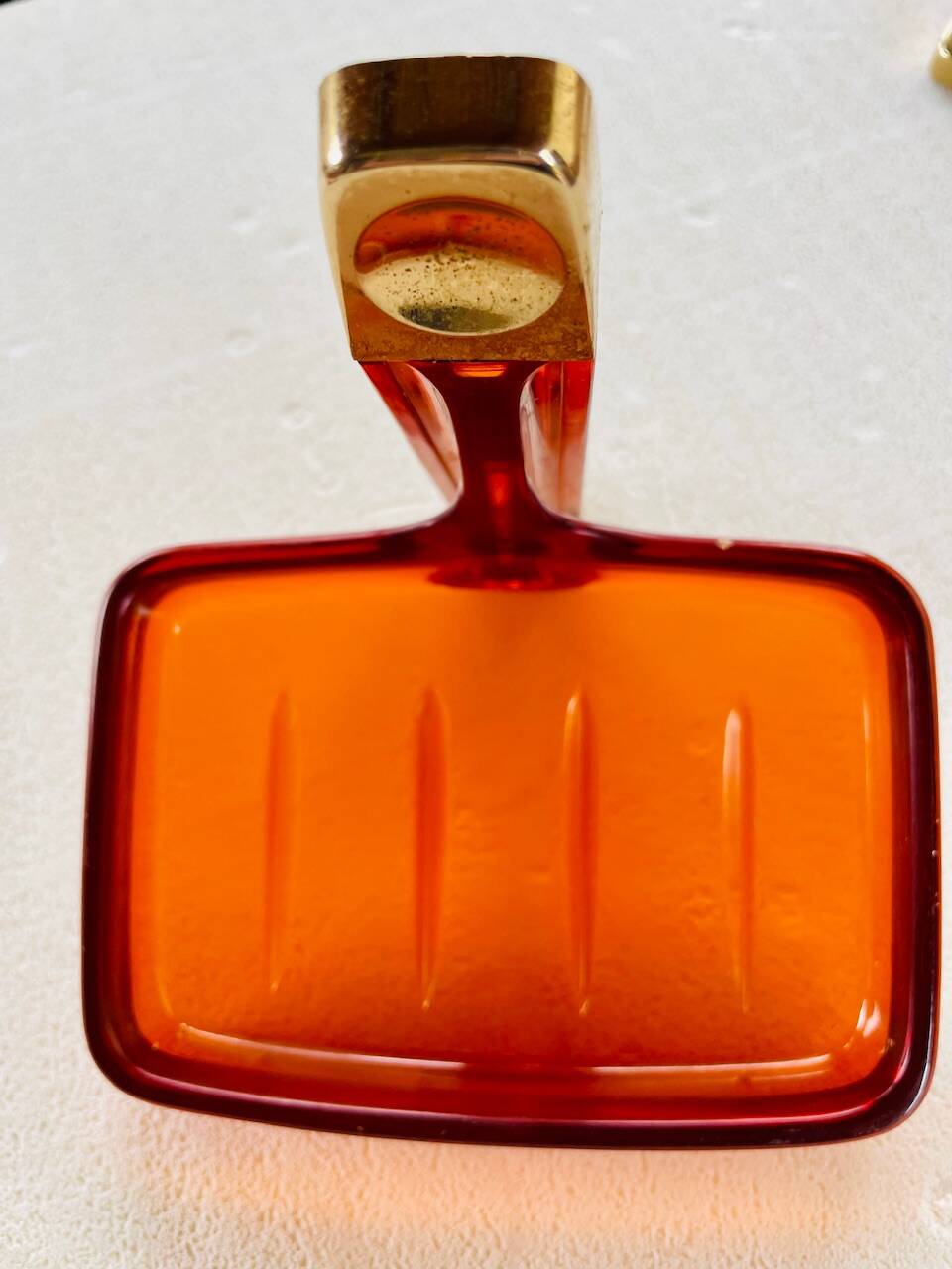 Set of 4 Burnt Orange 1970s Bathroom Accessories