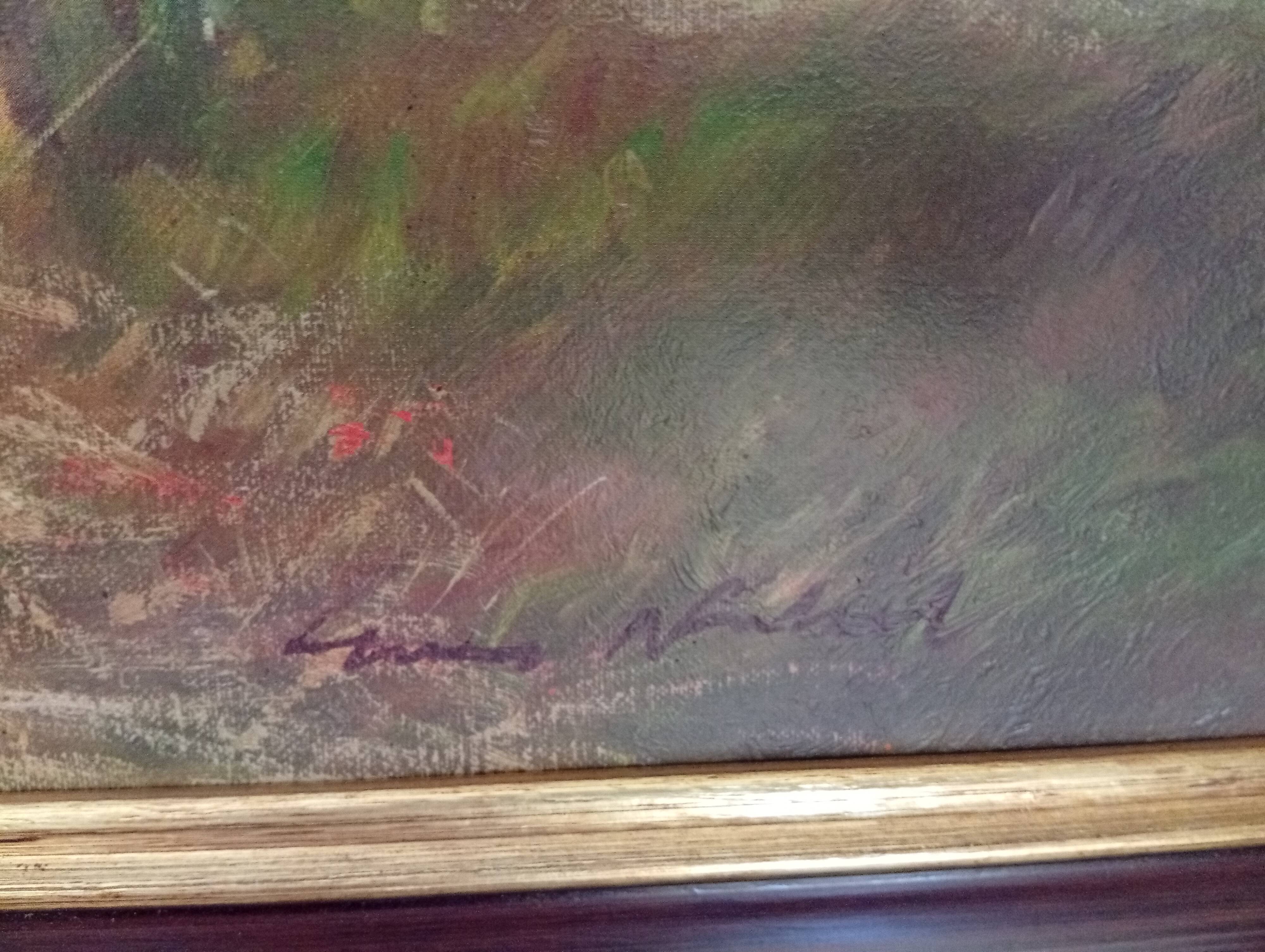 Painting in reproduction of a large-format ploughman