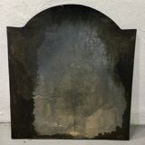 Fireplace plate "reading girl in front of the fire"