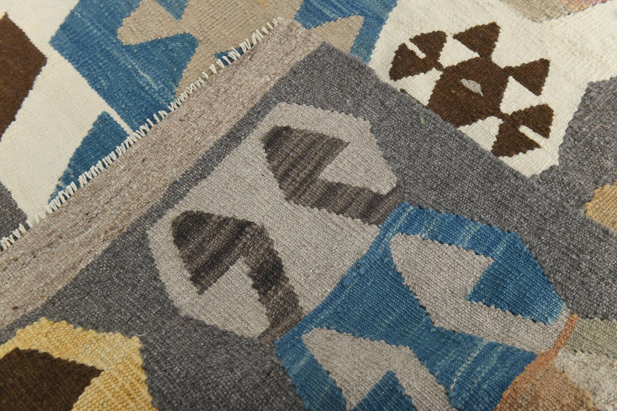9x11 Geomtric Rare Style Luxury Kilim Rug, Large Area Vintage Kilim Rug