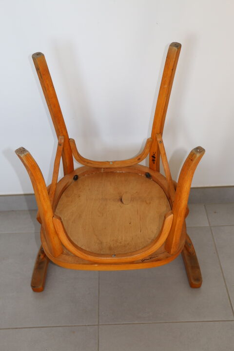Baumann light beech armchair