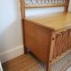 Vintage wooden and rattan toy box