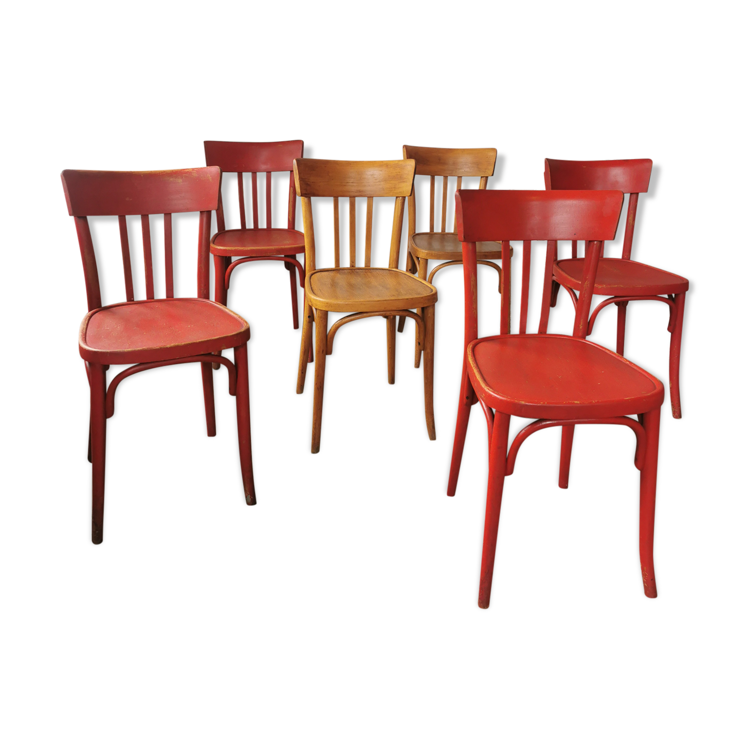 Set of 6 vintage bistro chairs