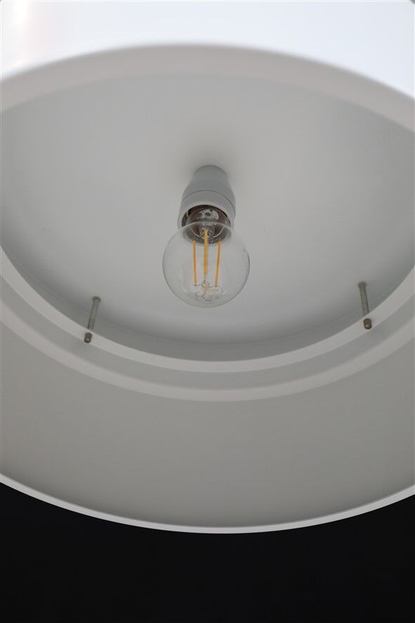 Big Danish Space Age pendant lamp / 1970s / Mid-century modern design / White