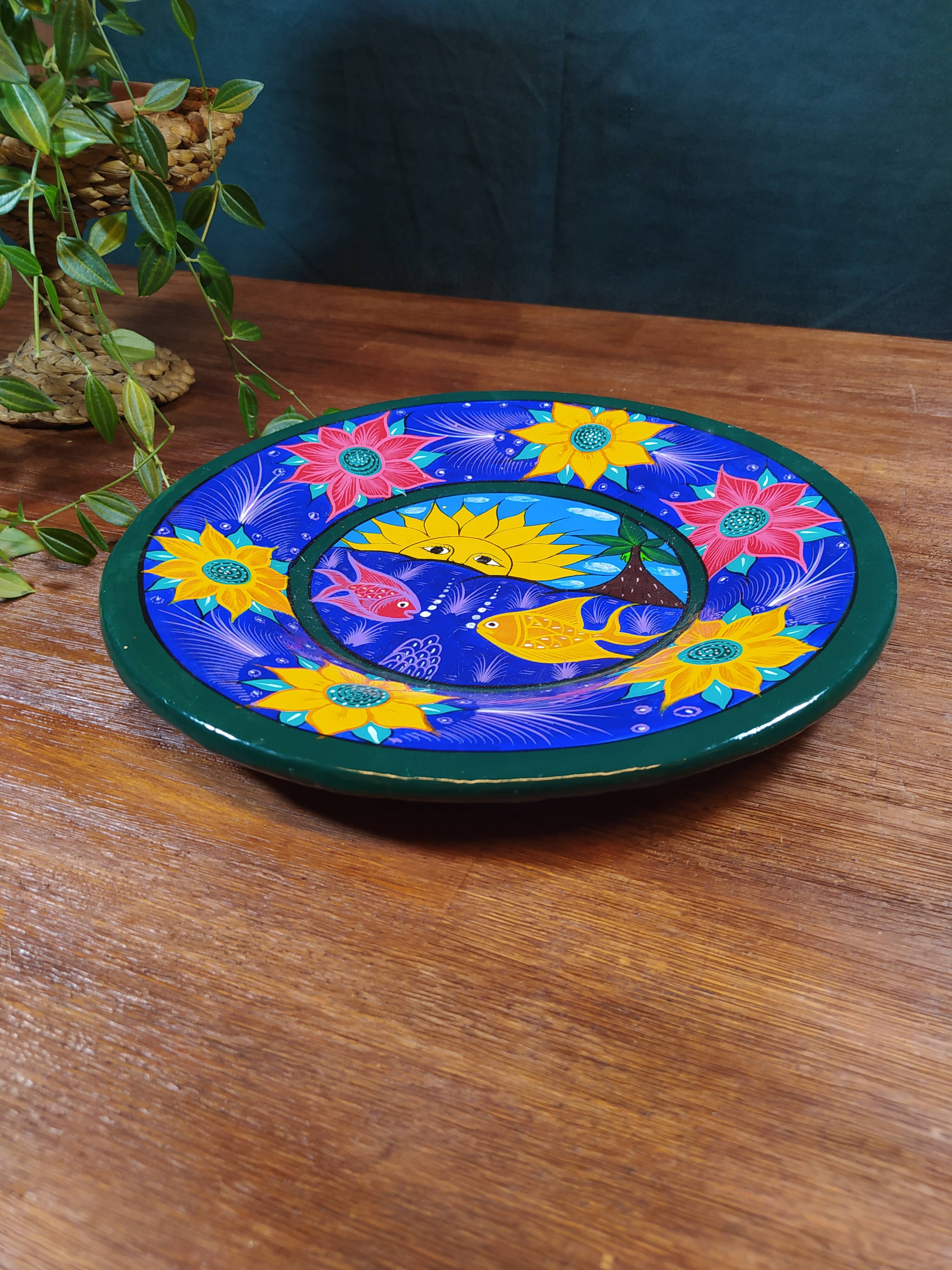 Assiette Décorative Multicolore