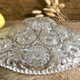 Coupe à fruits en verre ciselé