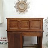 American office with curtain box administration oak