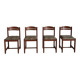 Set of 4 vintage hand-woven chairs