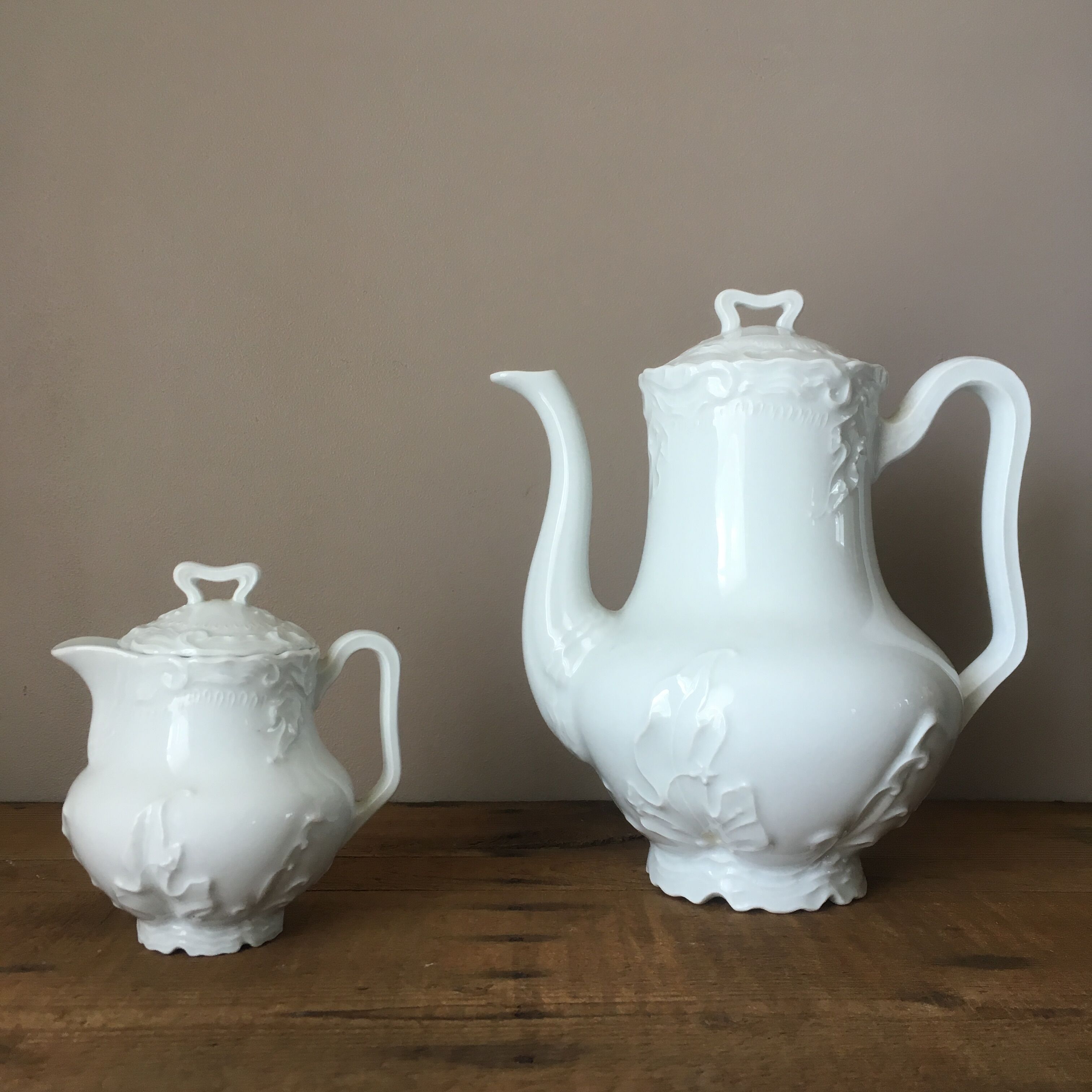 Brewer and his tharaud limoges porcelain milk pot