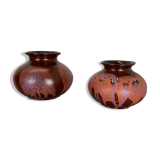 Set of Two Pottery Vases Objects by Steuler Ceramics, Germany, 1970s