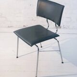 Set of six Sparta leather chairs by Christoph Hindermann for Dietiker, 1990s.