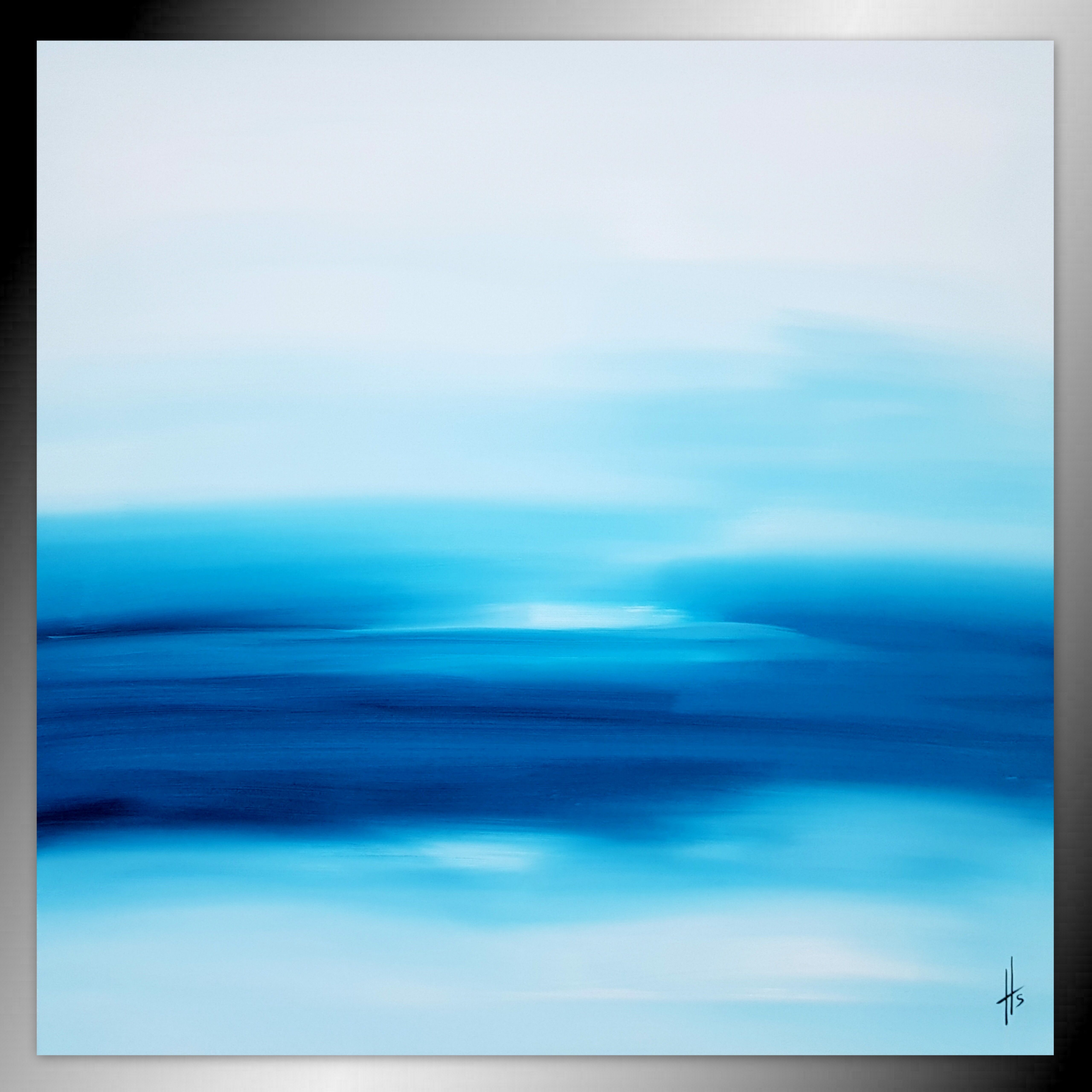 Abstract painting painting "AZURINE" handmade