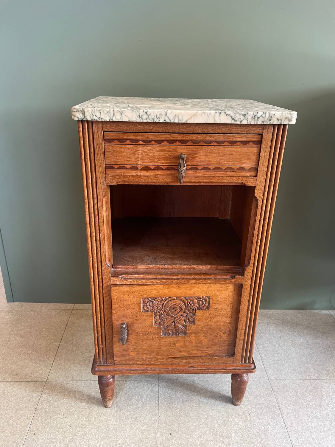 Art deco bedside table, art deco side table