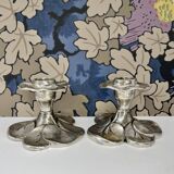 Pair of flower candlesticks