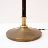 Art Deco metal and brass floor lamp