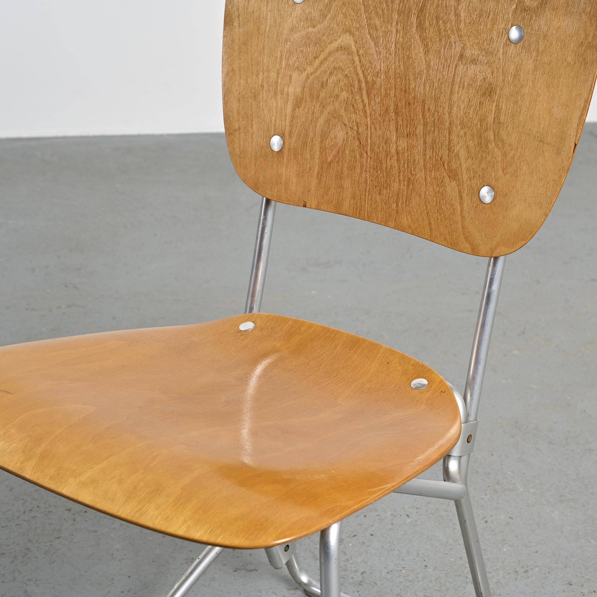 Suite de 8 chaises Alu-Flex par Armin Wirth, circa 1965