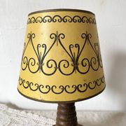 Antique turned wood lamp
