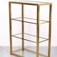 Brass and Glass Etagere or bookcase . Italy 1970s