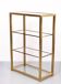Brass and Glass Etagere or bookcase . Italy 1970s