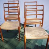 4 x danois Niels O. Møller sur teck, modèle 82