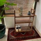 Rolling wood shelf